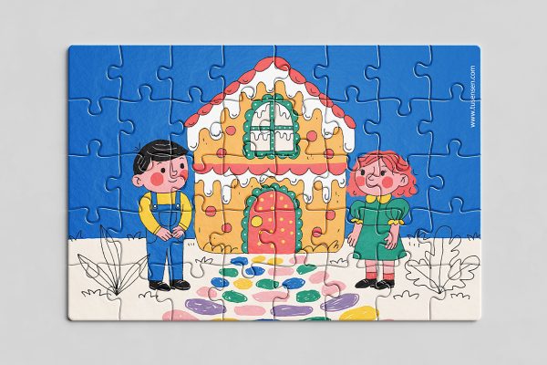 精致的拼图样机mockup4组