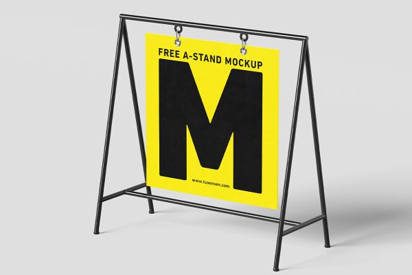 悬挂式立牌水牌样机mockup3组