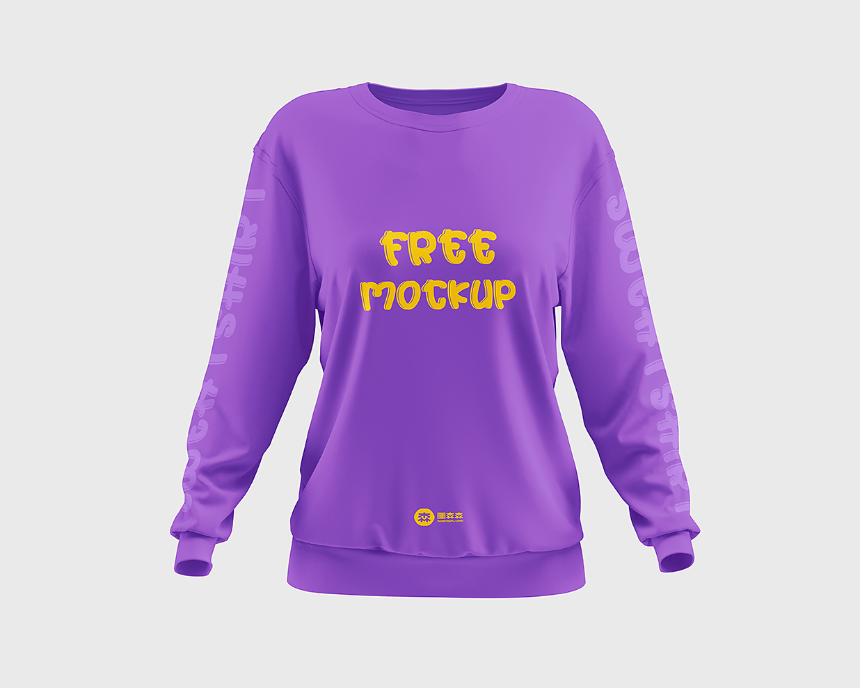 圆领长袖卫衣样机mockup3组插图