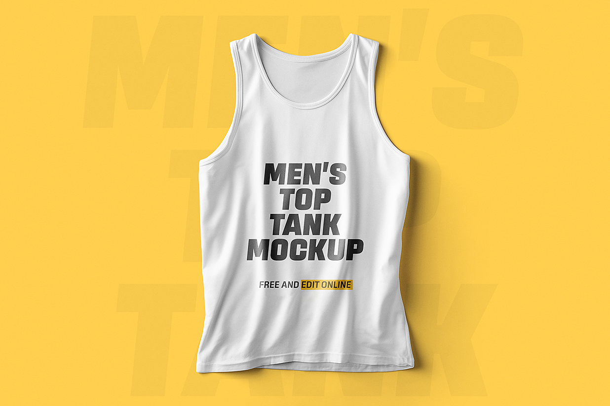 男生运动背心样机mockup插图