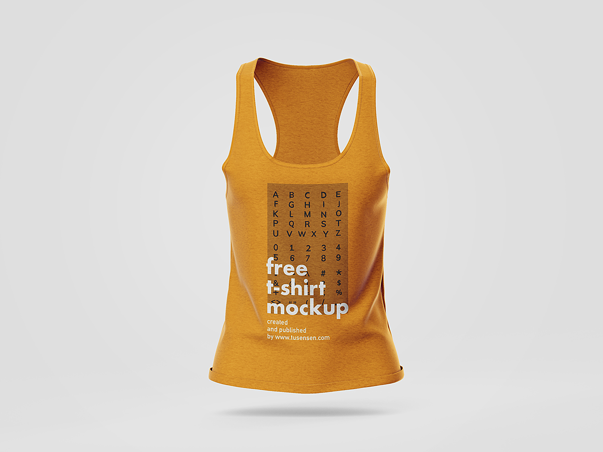 高质感女生运动背心样机mockup2组插图