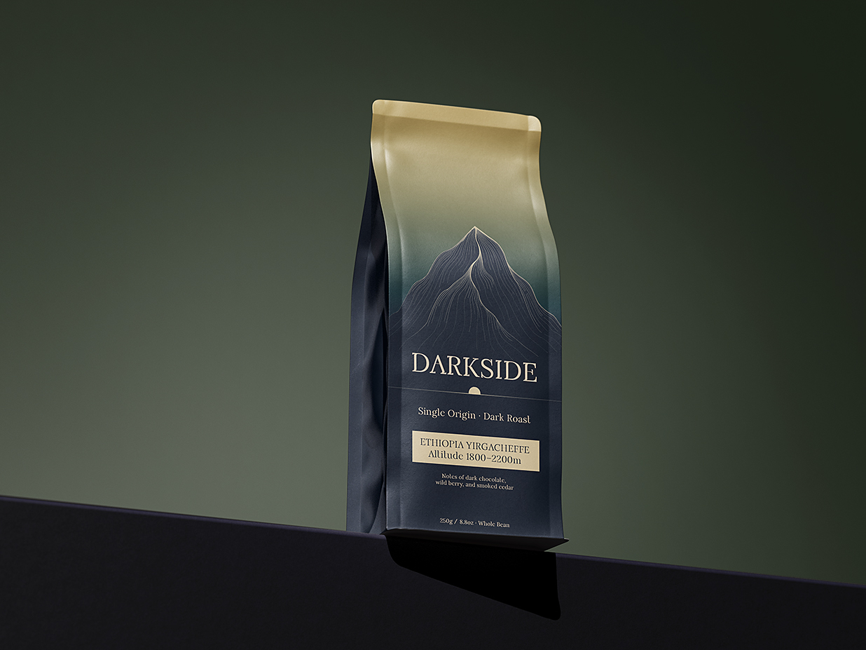 自立袋自封袋咖啡袋食品包装袋样机mockup4组插图