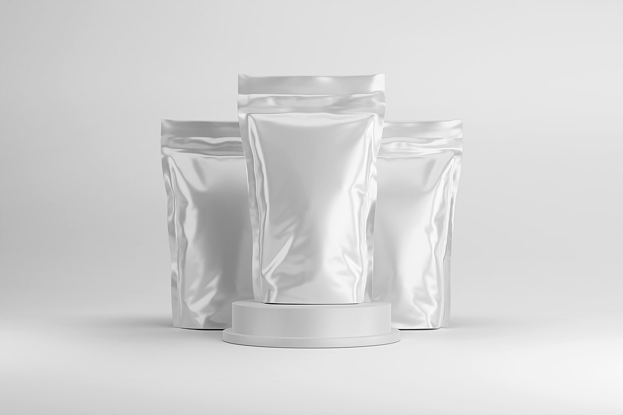 零食袋自立袋自封袋包装样机mockup3组插图3