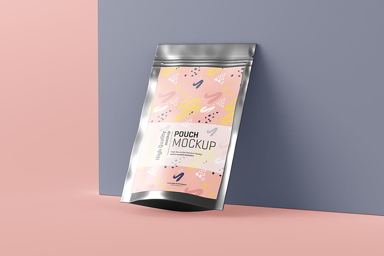 自立袋自封袋包装样机mockup3组插图