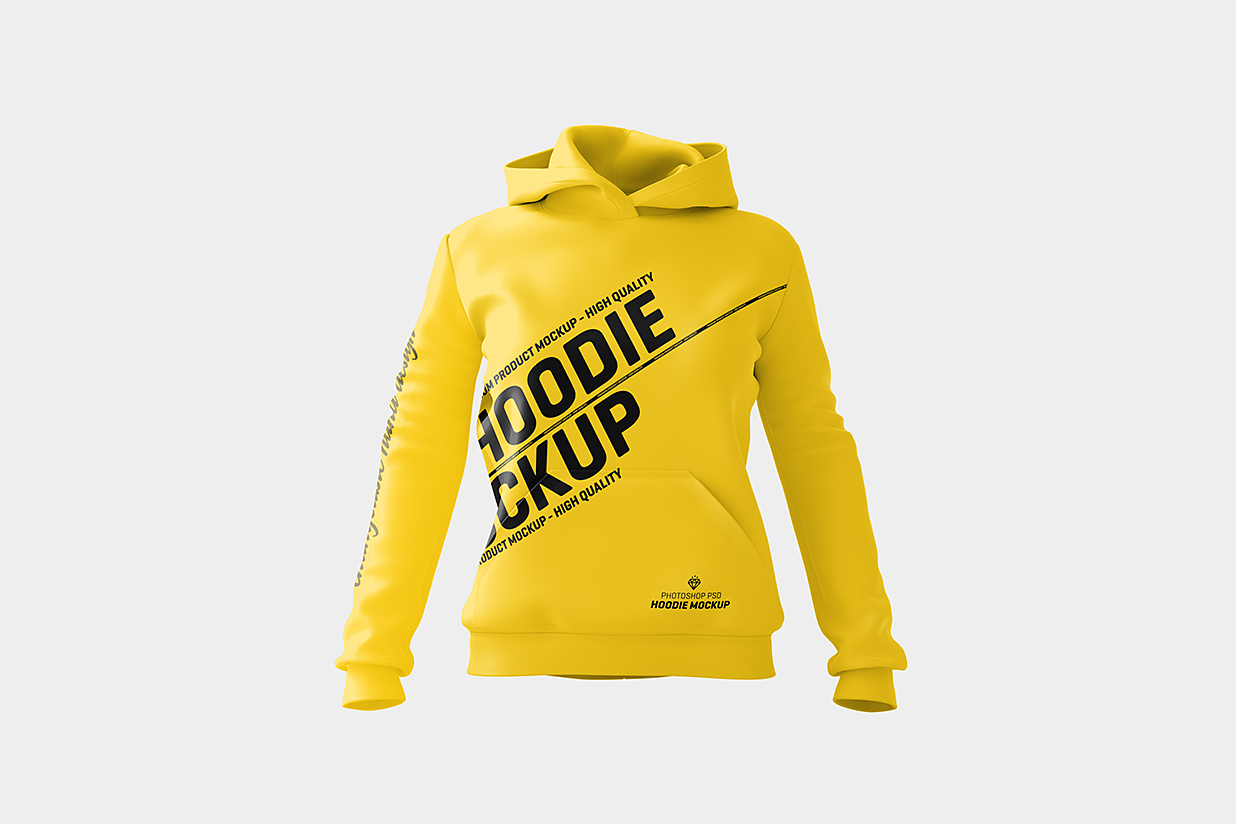 连帽衫卫衣正反俩面样机mockup2组插图