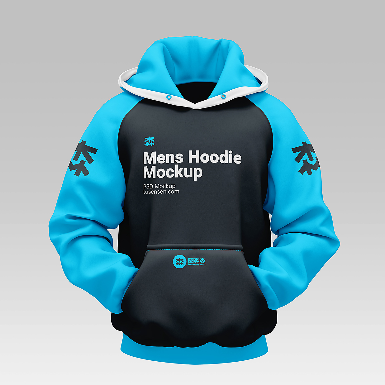 高质感连帽衫卫衣样机mockup3组插图