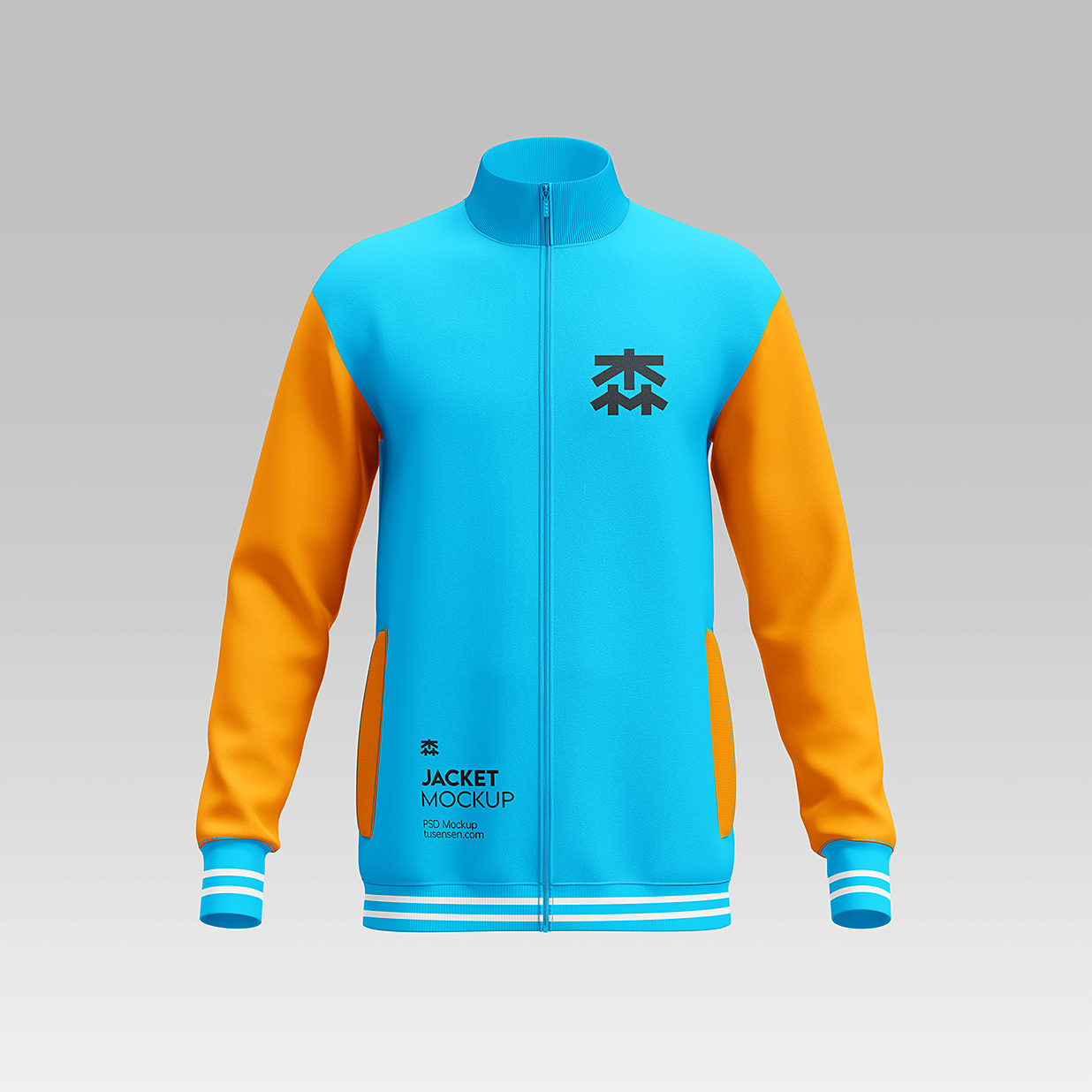 带拉链的外套样机mockup3组插图