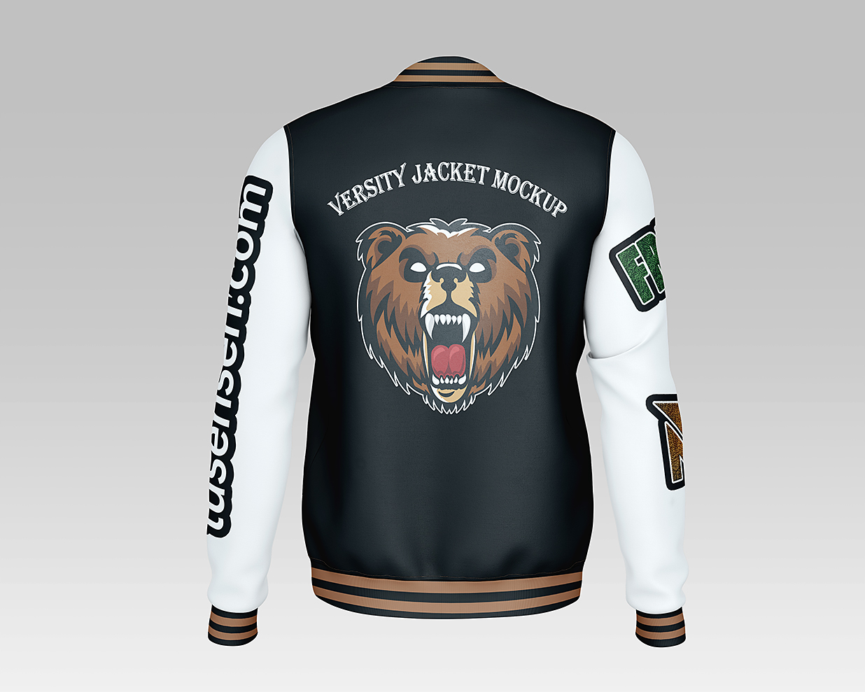 棒球服夹克外套样机mockup3组插图