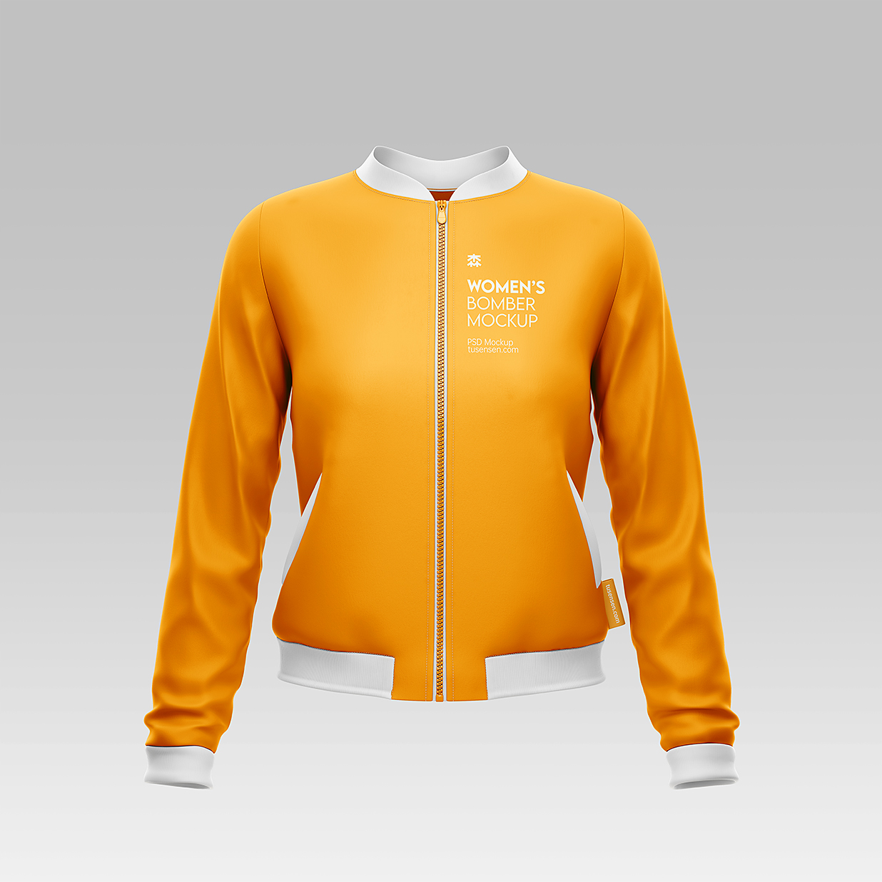 女生带拉链的外套夹克样机mockup3组插图
