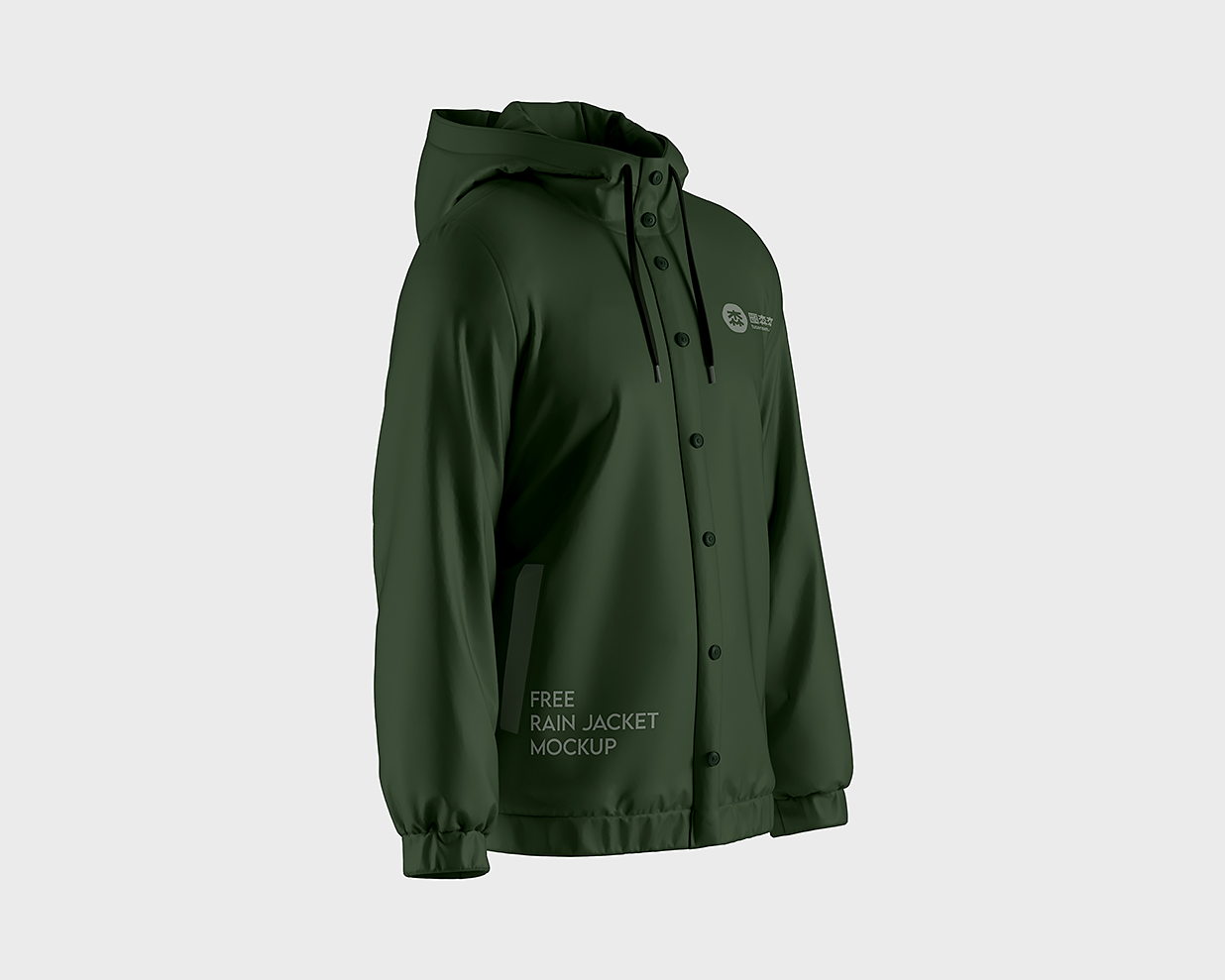 连帽雨衣夹克外套样机mockup3组插图