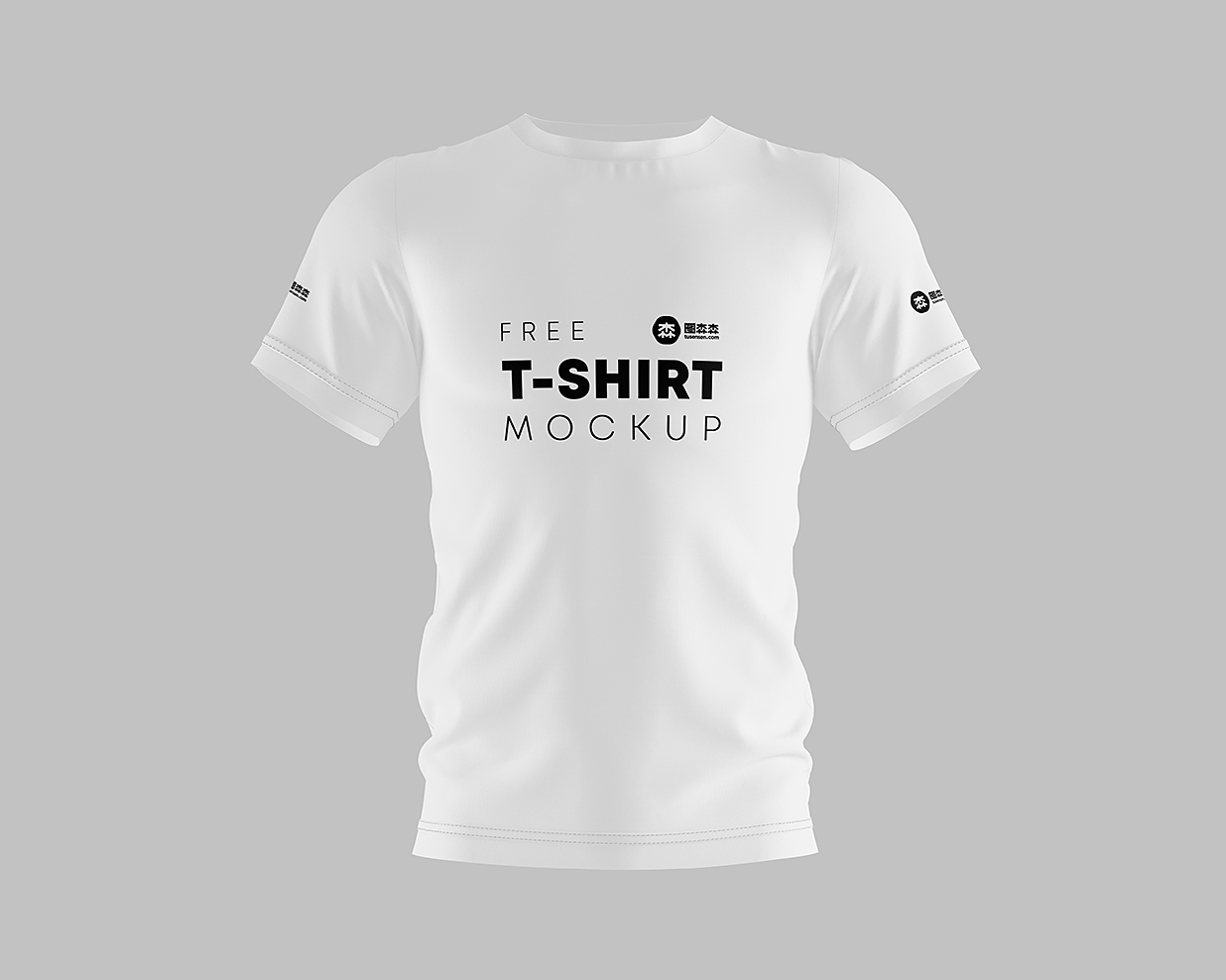 简约短袖T恤样机mockup3组插图