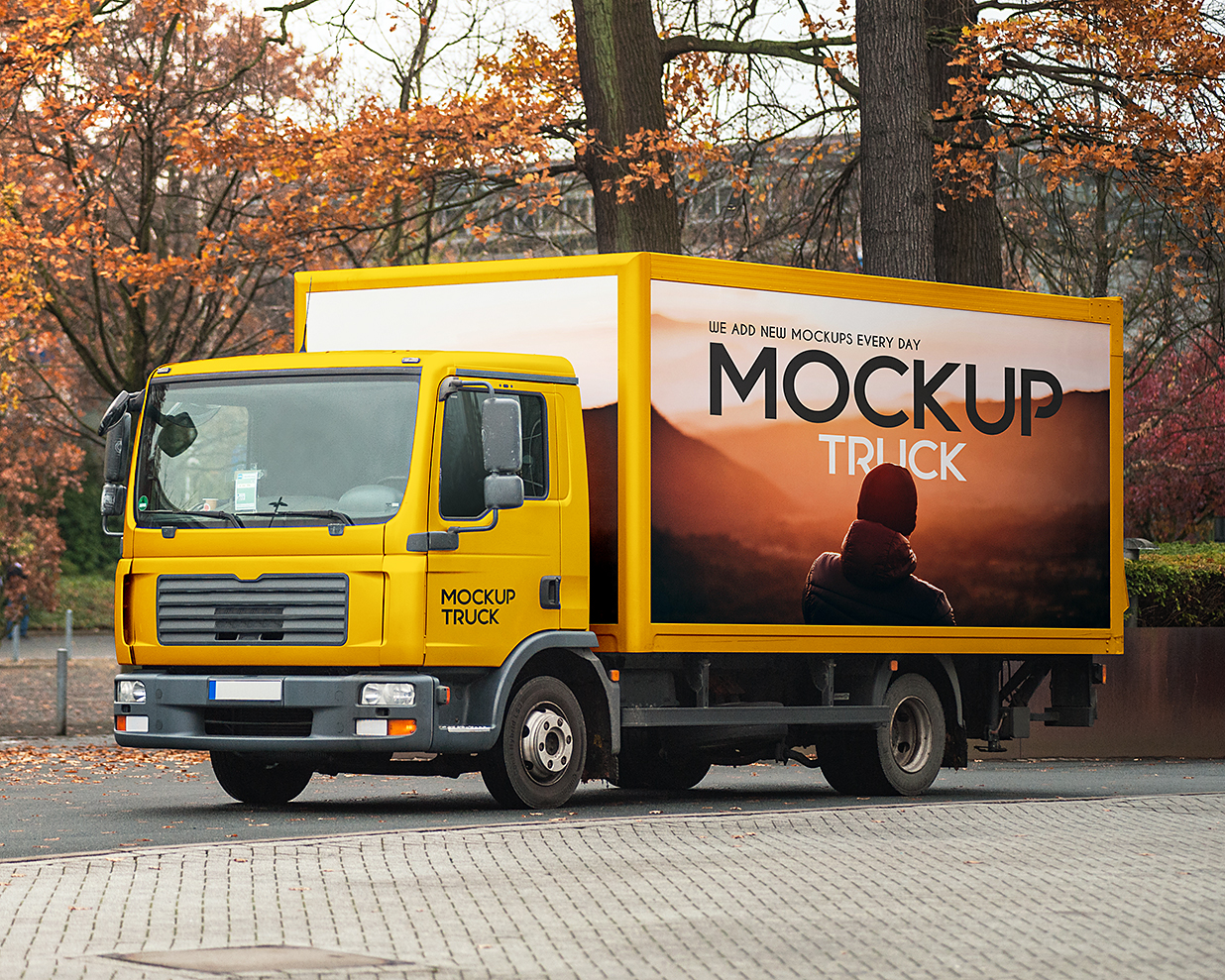 箱式货车卡车样机mockup插图 箱式货车卡车样机mockup插图