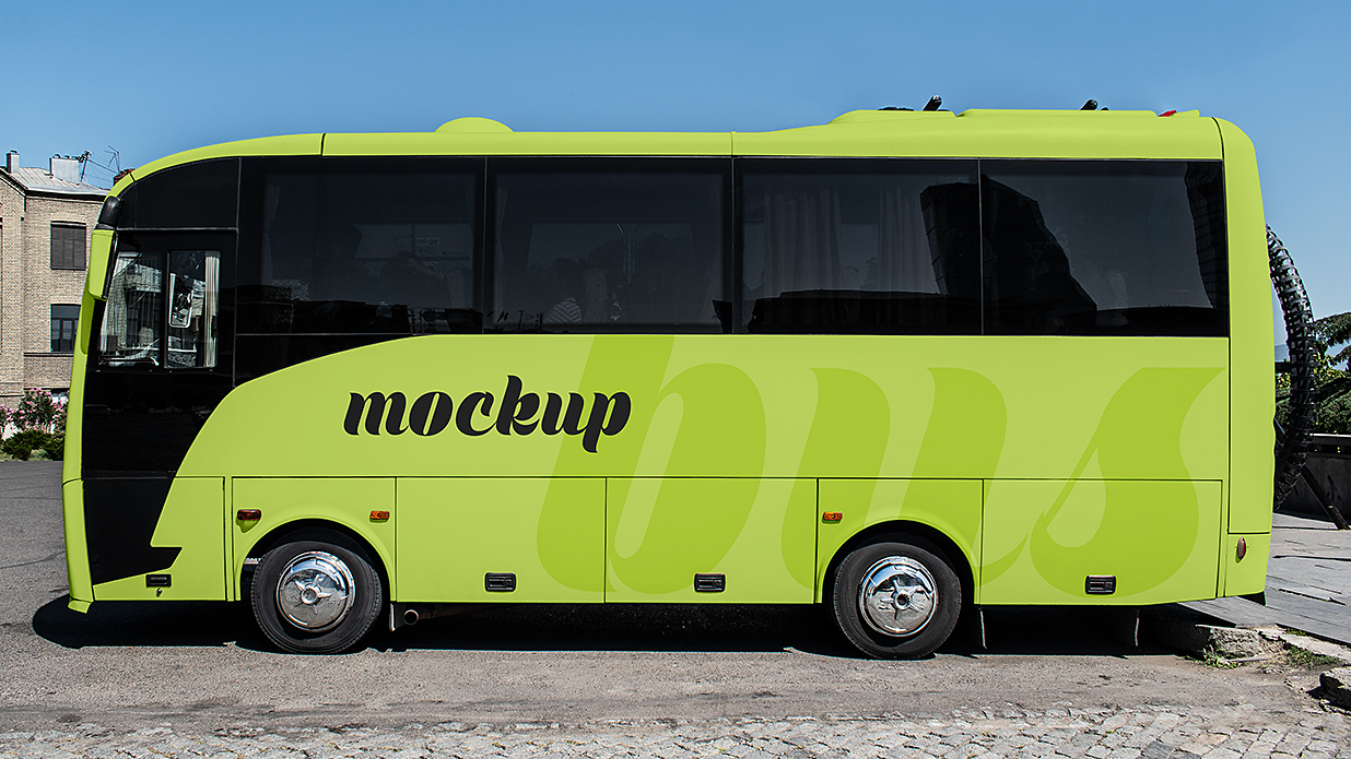 公交车大巴车样机mockup插图 公交车大巴车样机mockup插图