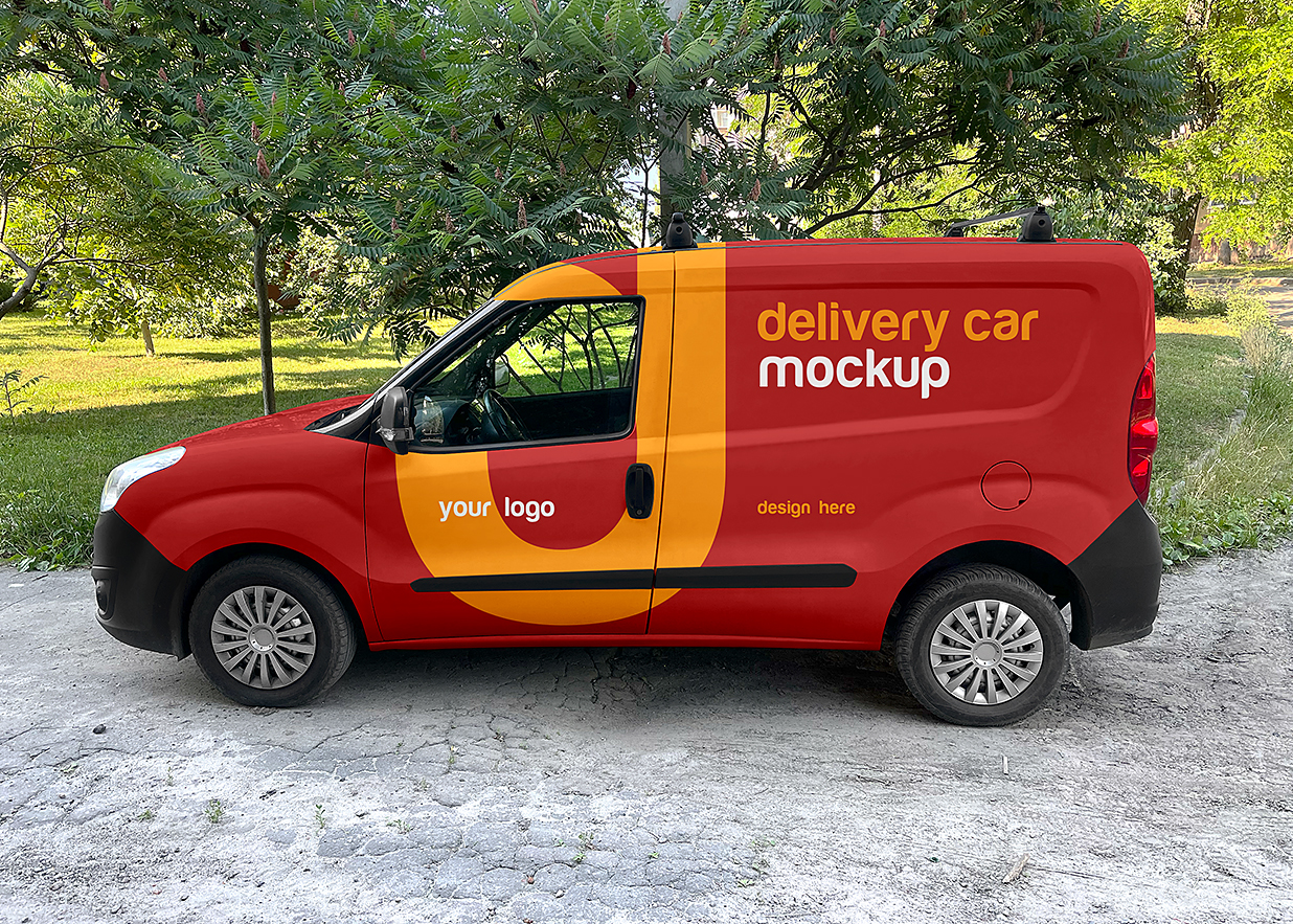 厢式货车样机mockup插图 厢式货车样机mockup插图