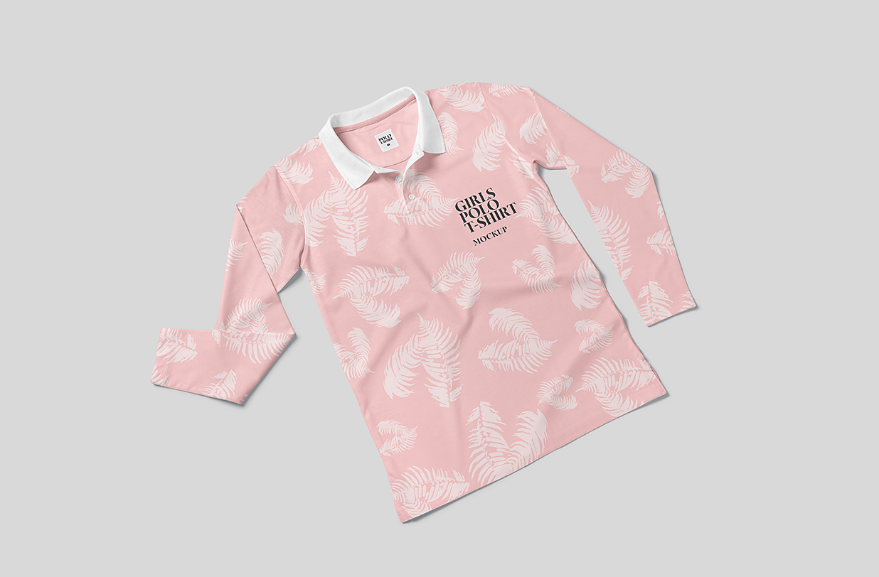 长袖 Polo衫样机mockup4组插图