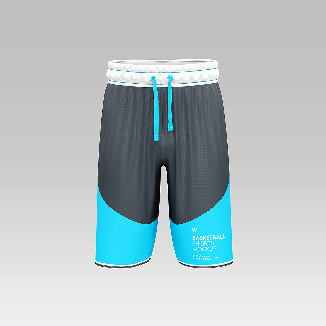 篮球裤短款运动裤样机mockup3组插图