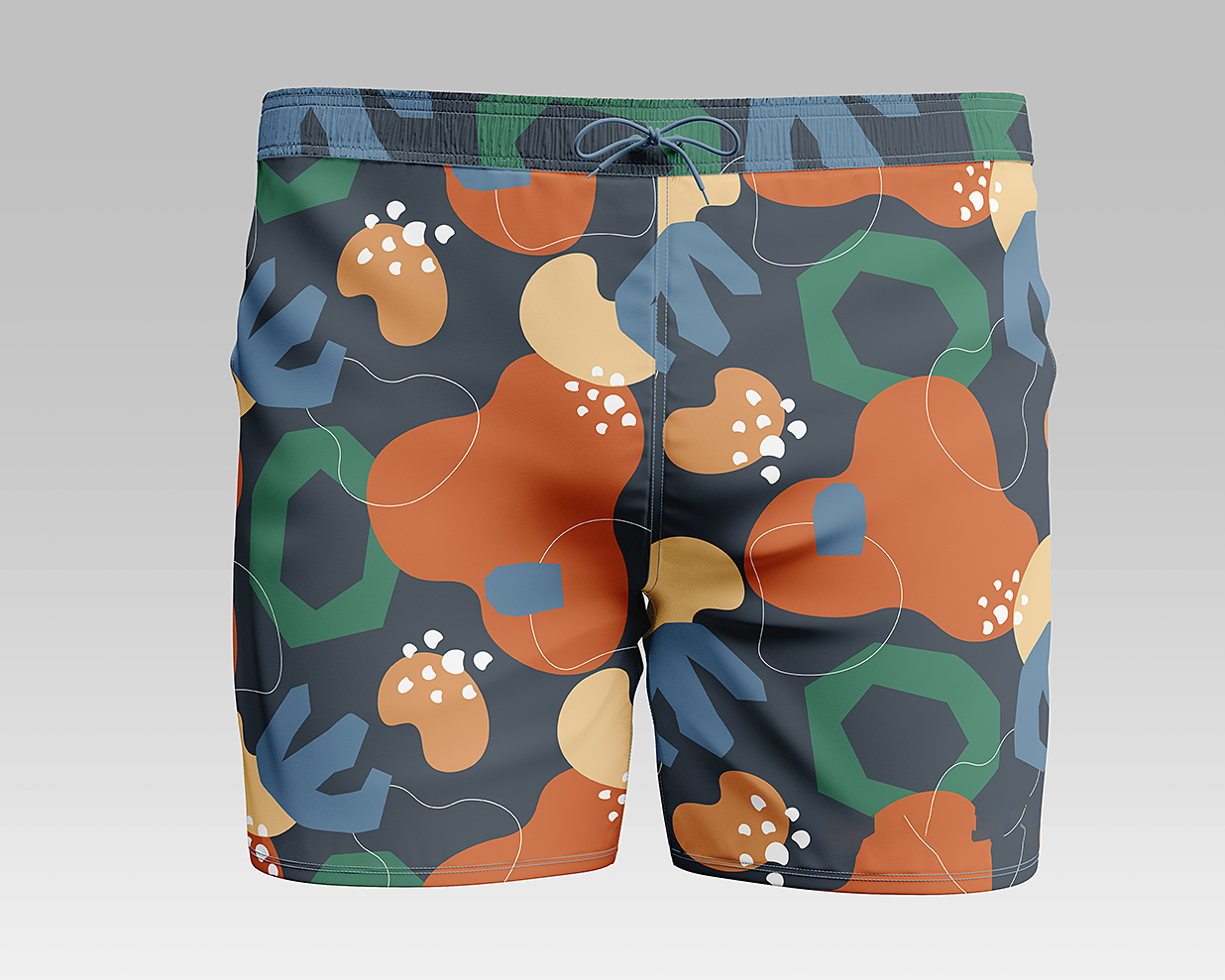 男式泳裤短裤样机mockup3组插图