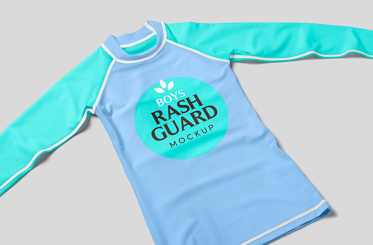 长袖防晒衣泳衣样机mockup4组插图