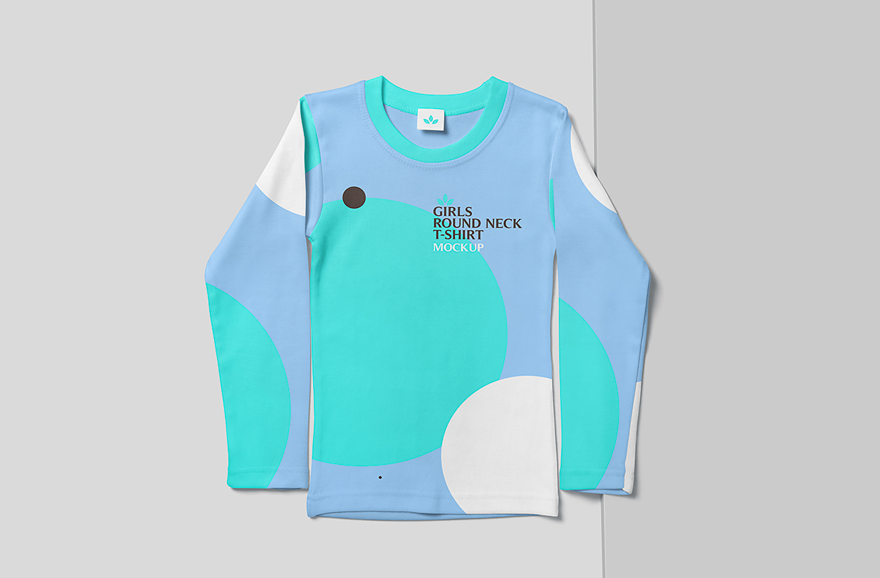 圆领长袖T恤样机mockup4组插图