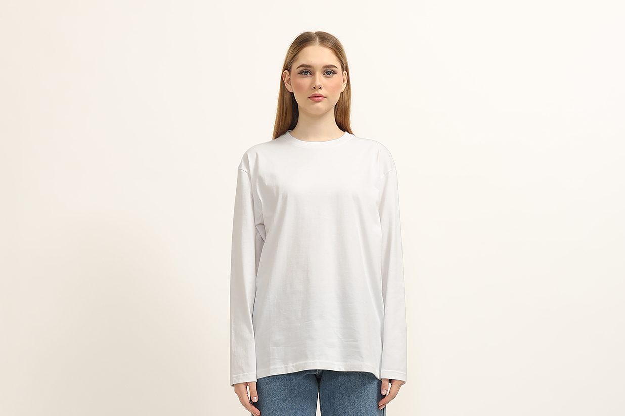 女生长袖T恤样机mockup3组插图3
