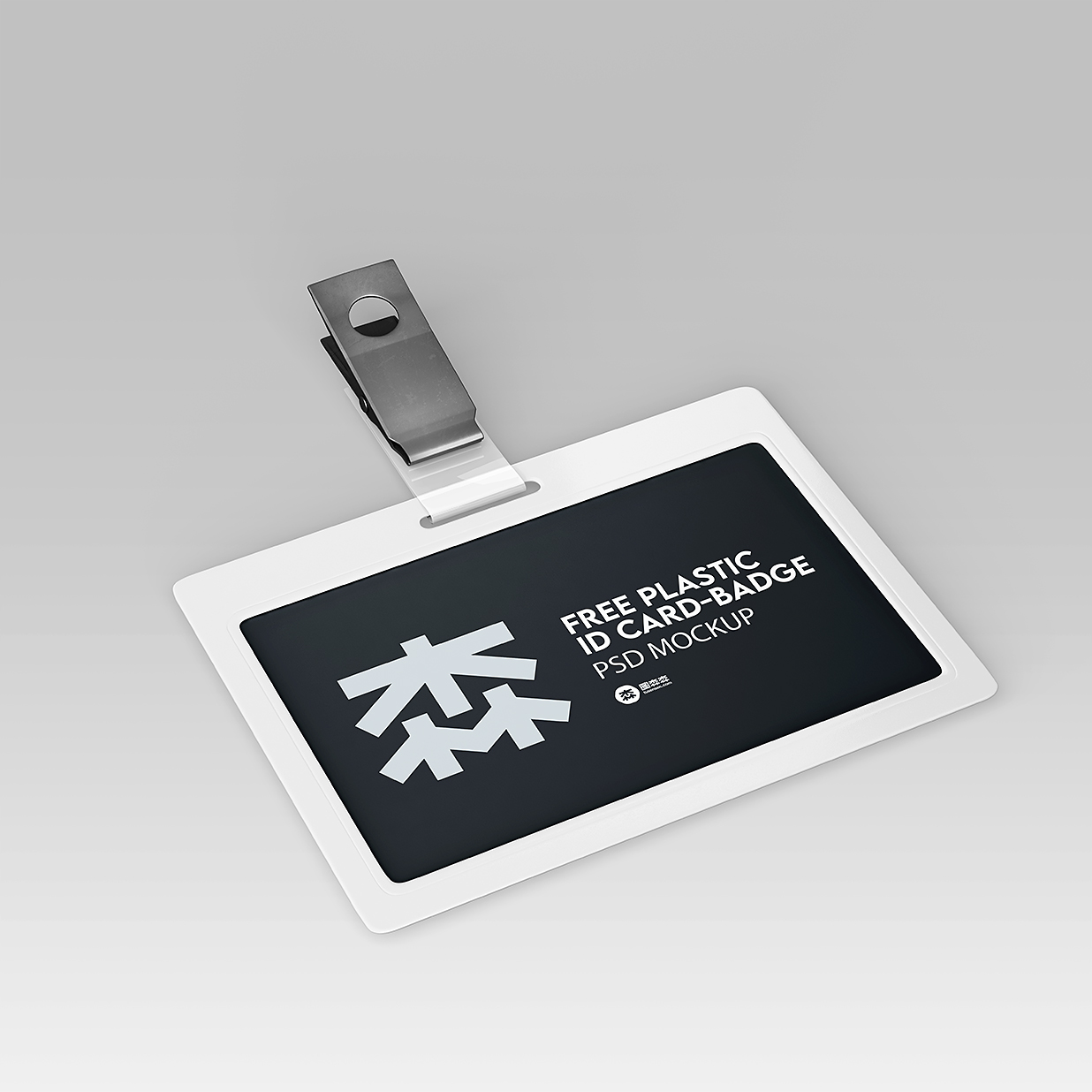横版工牌工作证胸牌样机mockup3组插图1