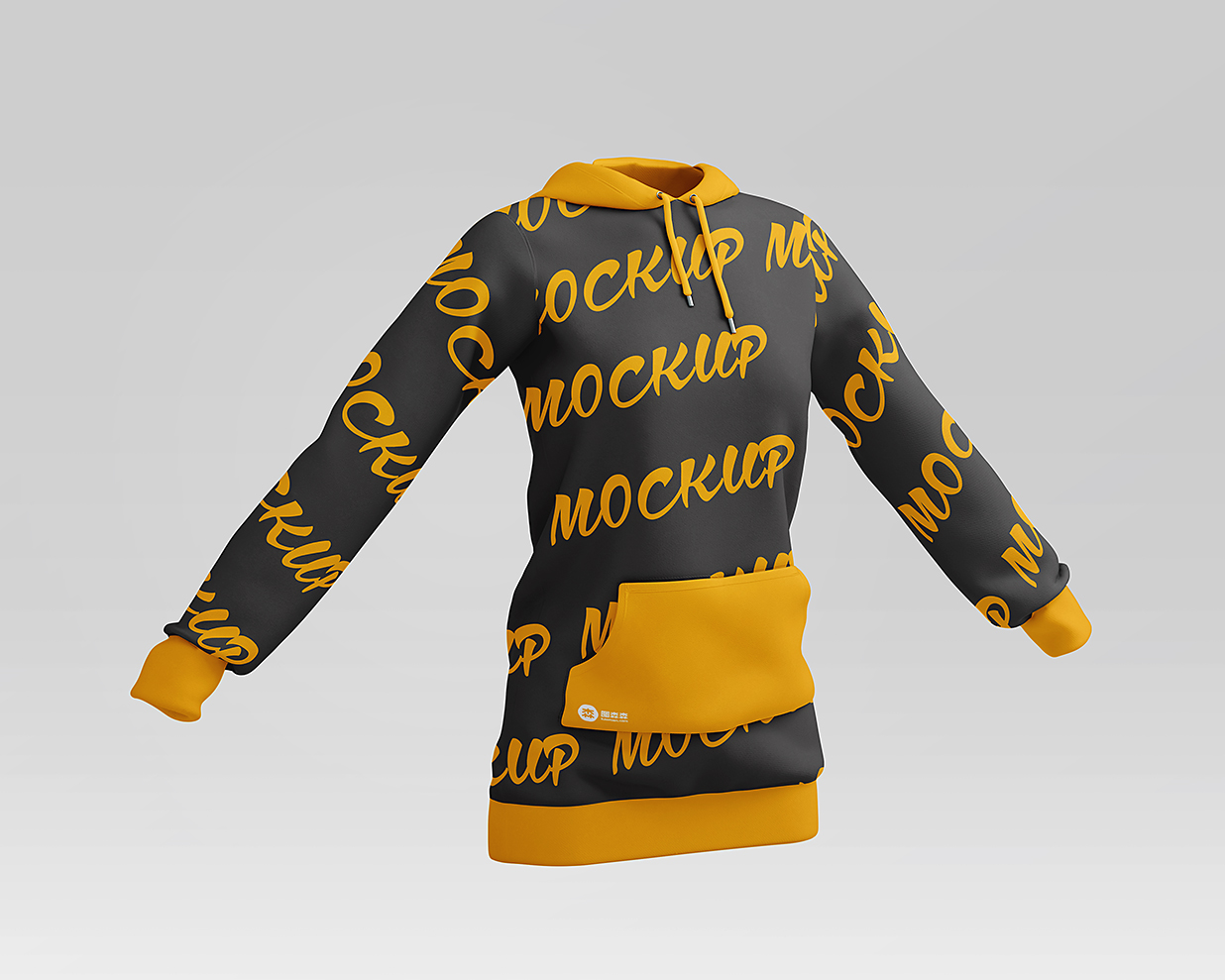 连帽衫卫衣样机mockup3组插图1