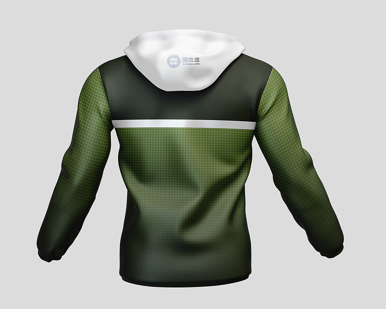 带拉链的连帽衫卫衣样机mockup2组插图1