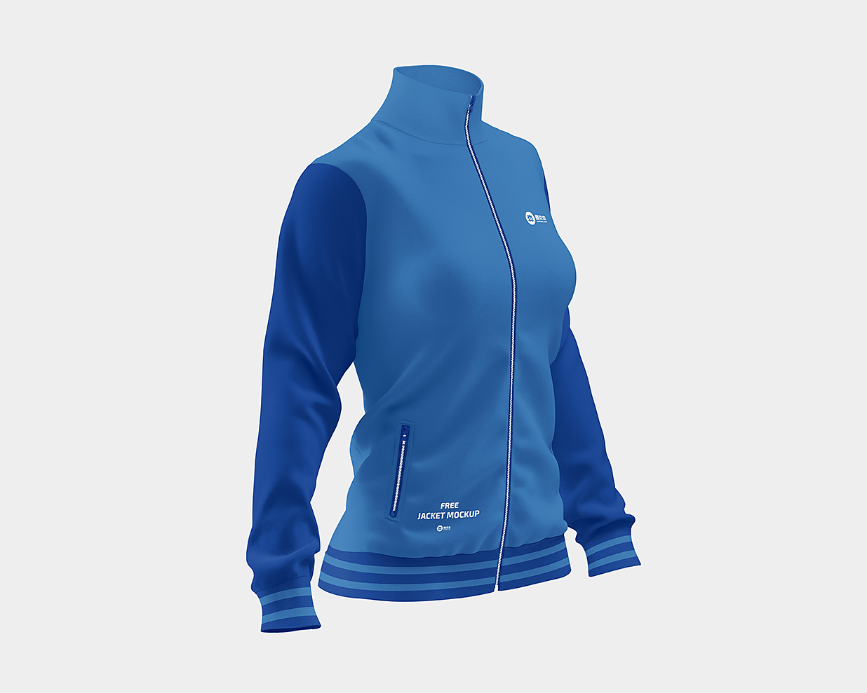 带拉链的外套夹克样机mockup3组插图1