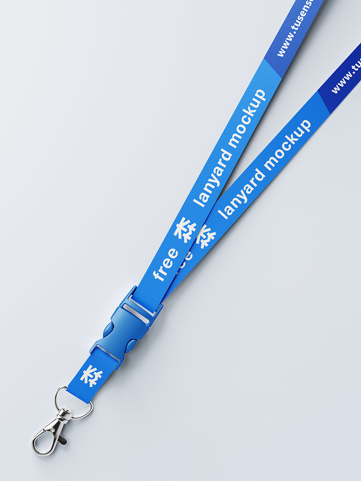 优雅的手机工作牌挂绳样机mockup3组插图1
