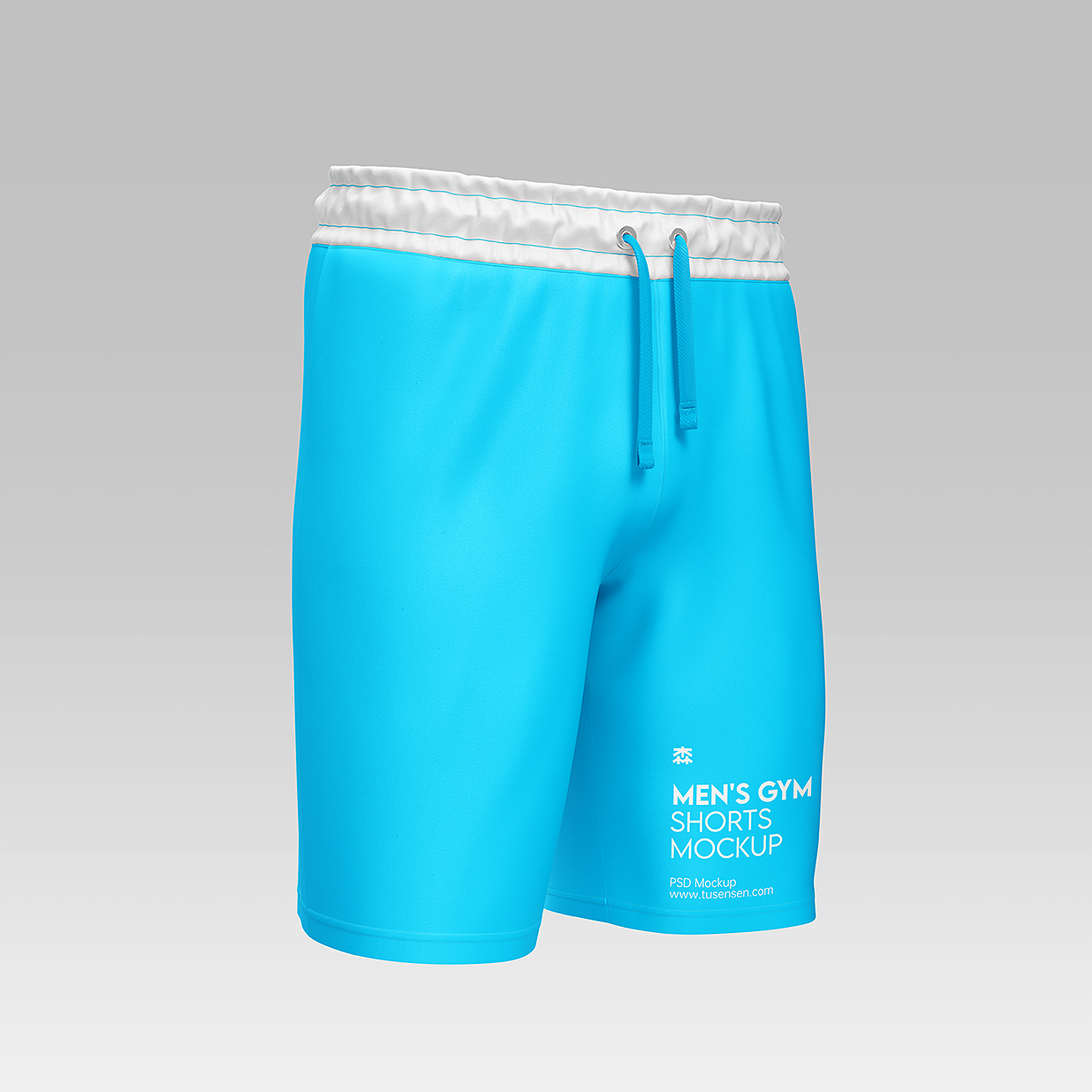 男式健身裤短裤样机mockup3组插图1