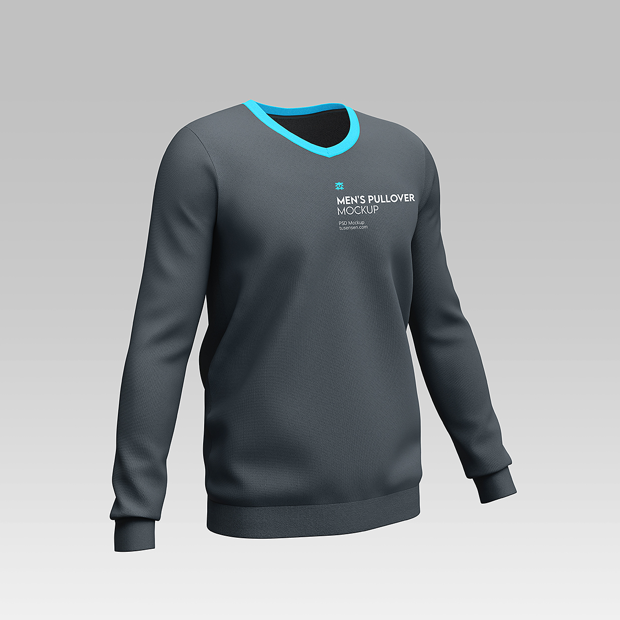 v领卫衣样机mockup3组插图1