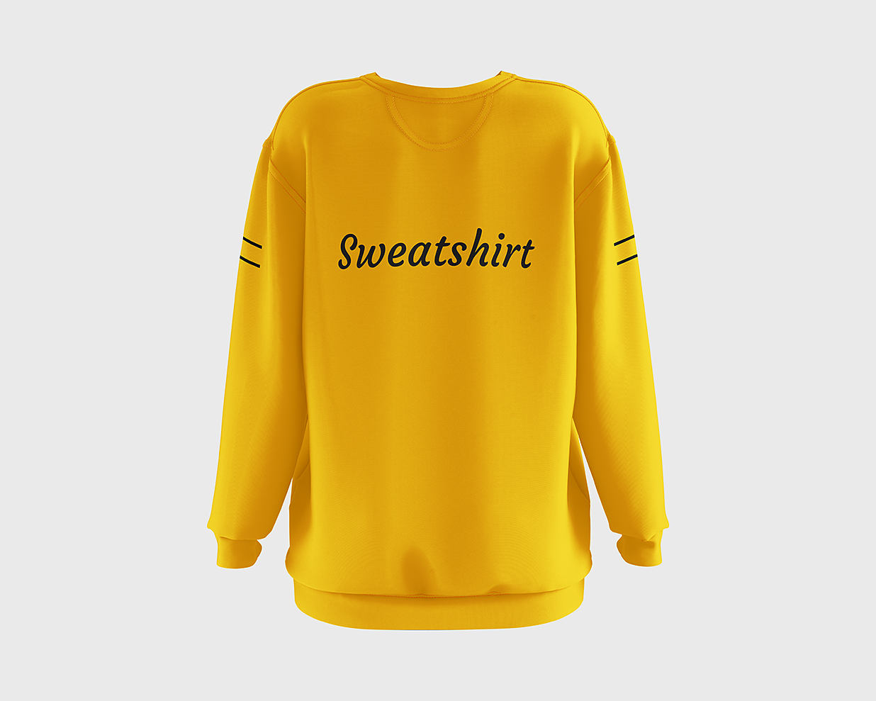 优雅的圆领卫衣样机mockup3组插图1