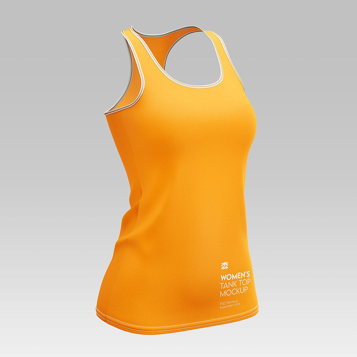 女生运动背心样机mockup3组插图1