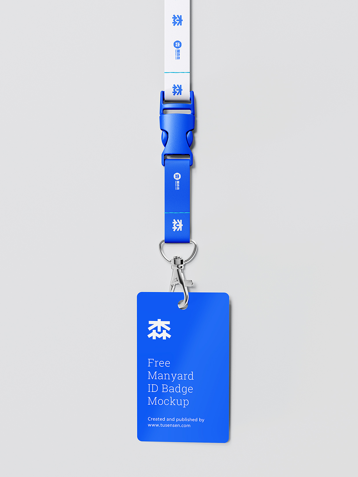 优雅的工牌工作证胸牌样机mockup3组插图1