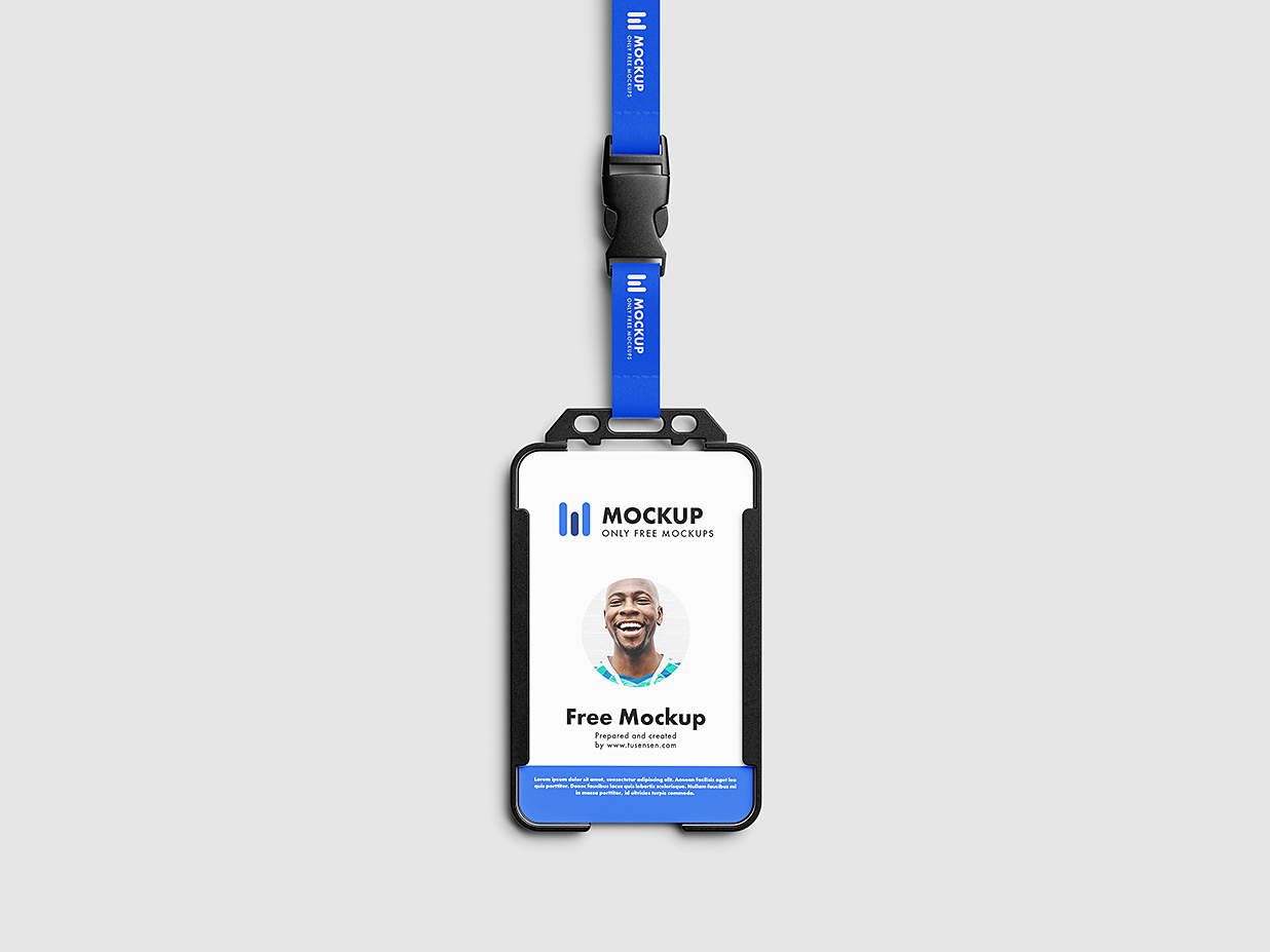 高质感工牌工作证胸牌样机mockup5组插图1