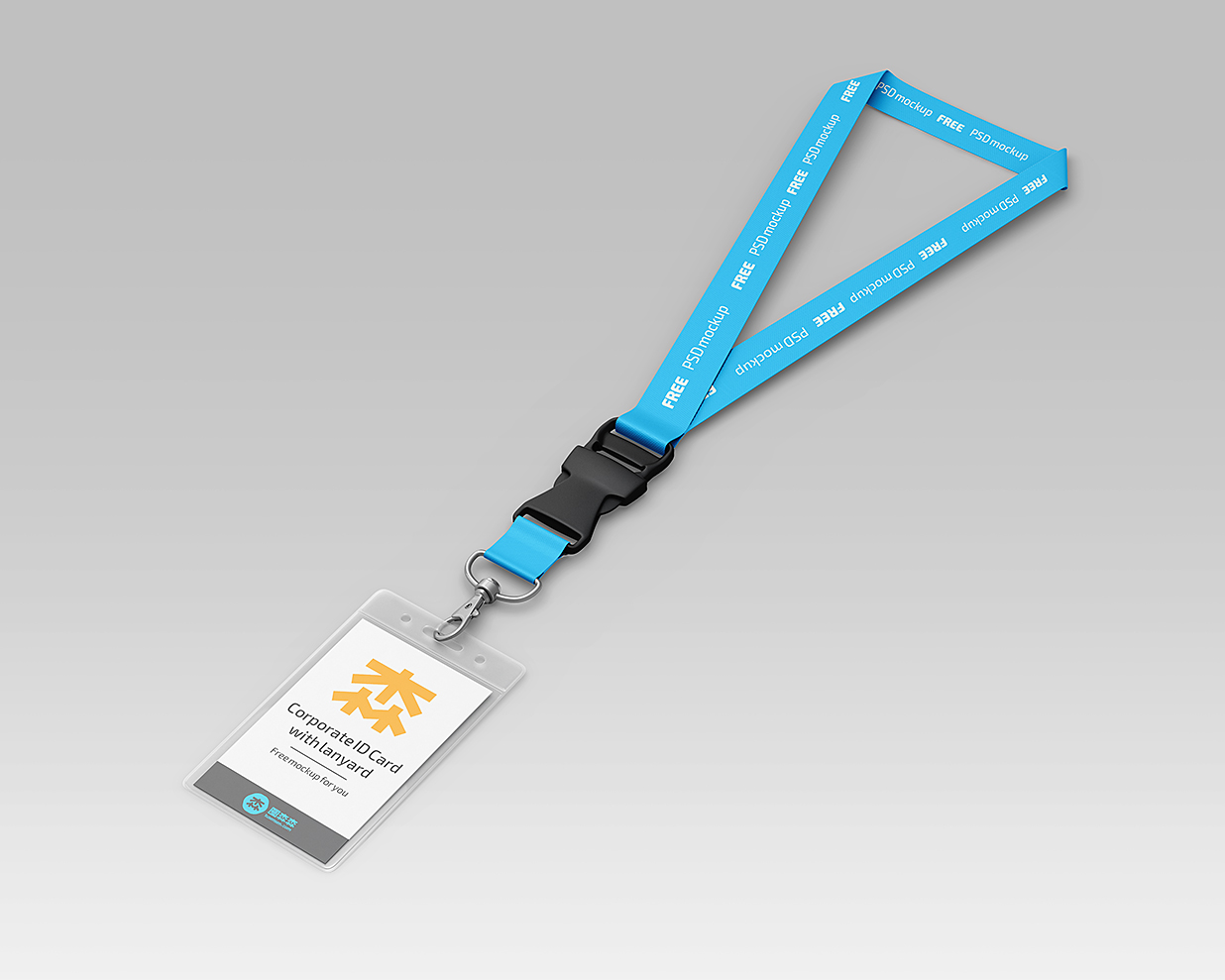 公司工牌工作证胸牌样机mockup2组插图1
