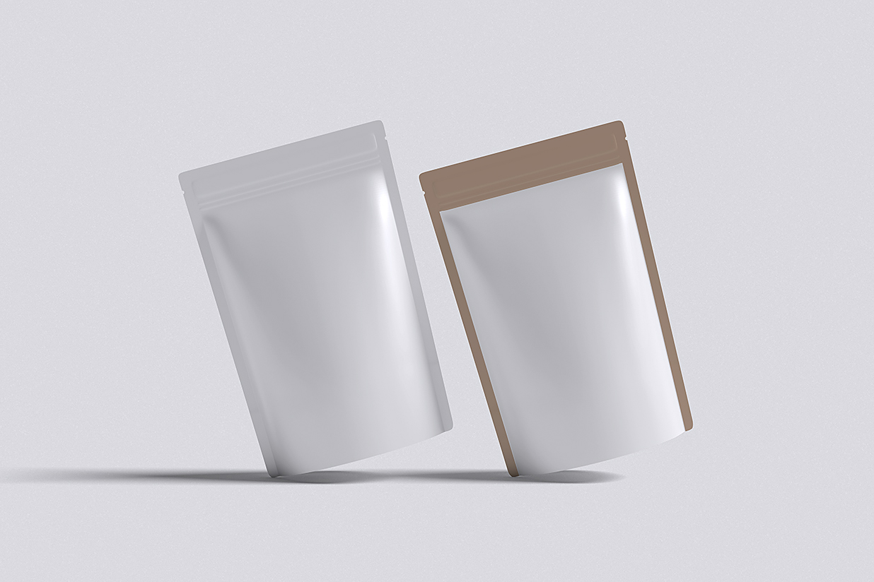零食袋自立袋自封袋包装样机mockup4组插图5