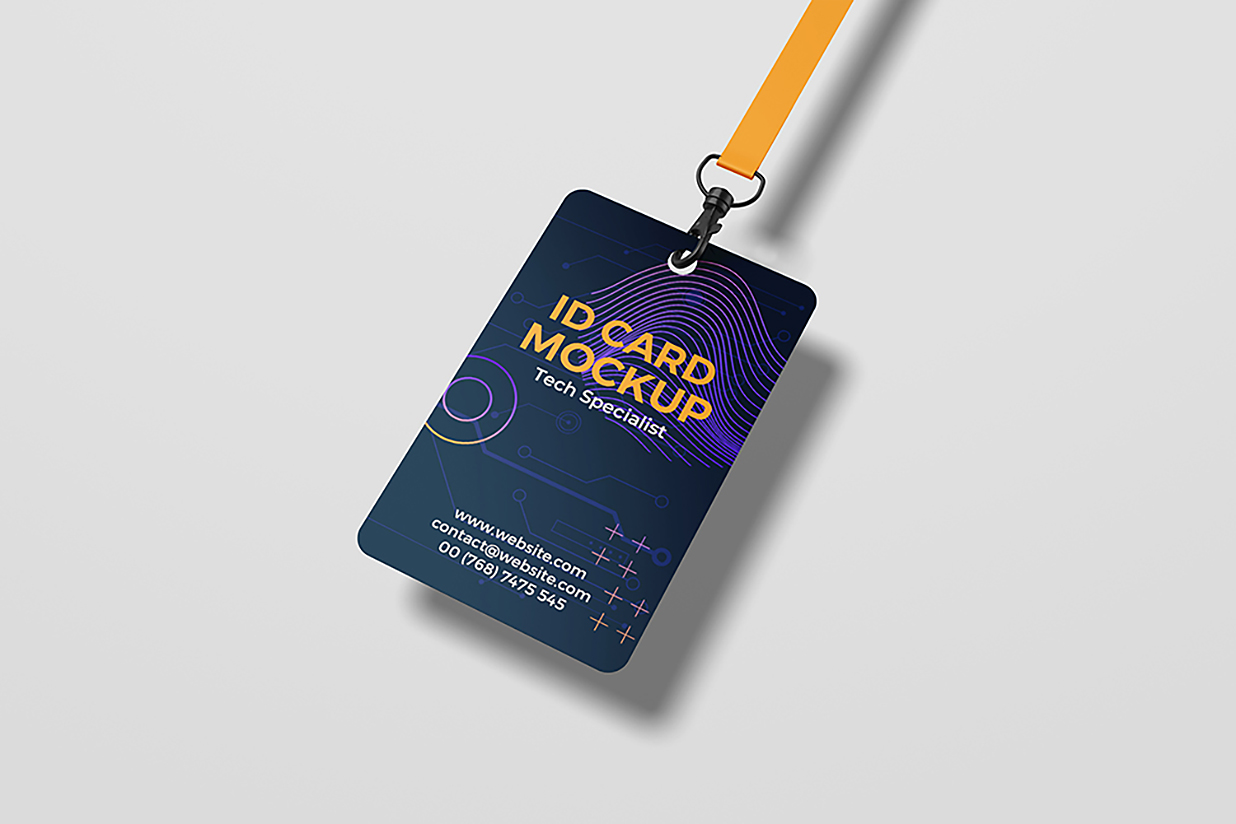 竖版工牌工作证胸牌样机mockup6组插图2