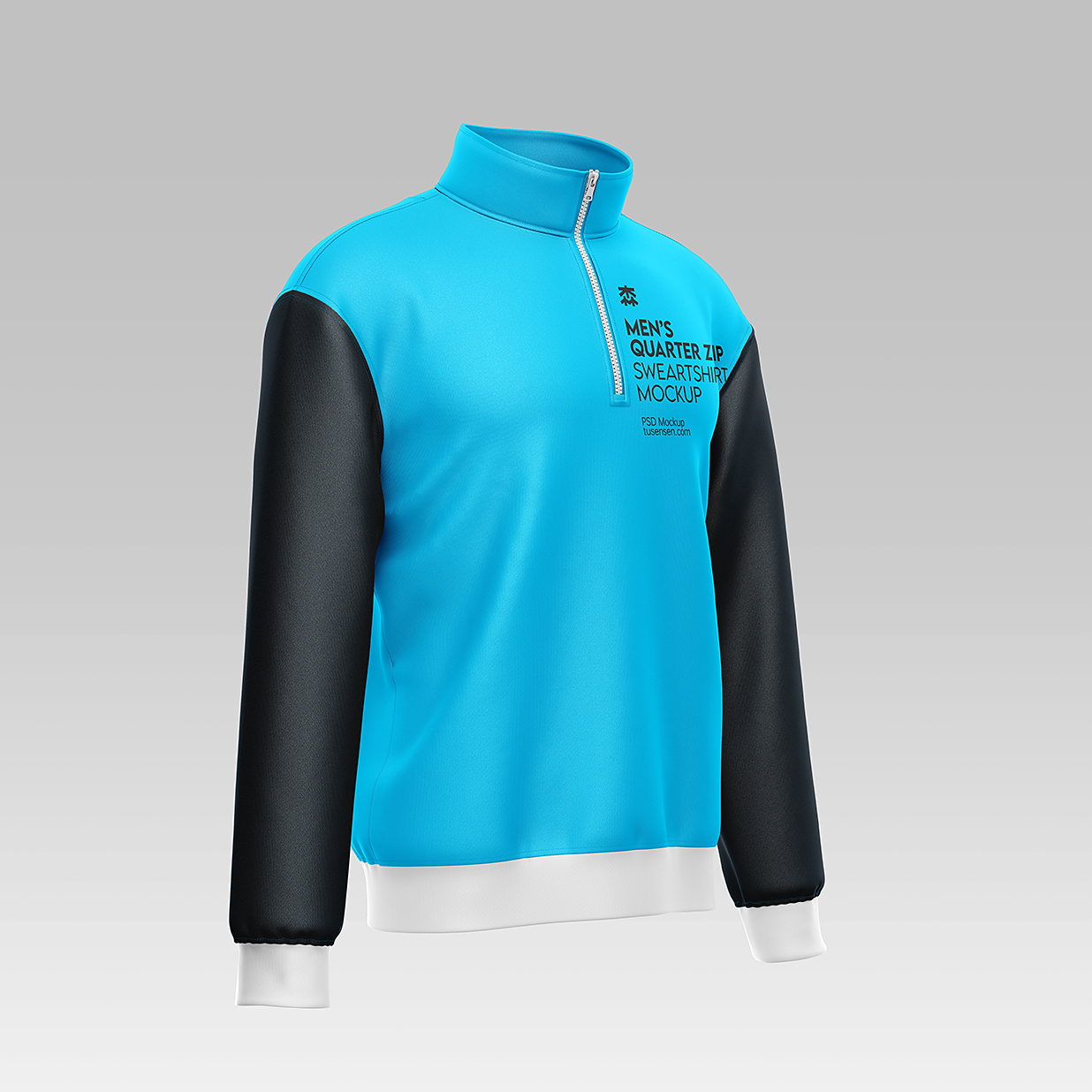 半拉链运动卫衣样机mockup3组插图2 半拉链运动卫衣样机mockup3组插图2