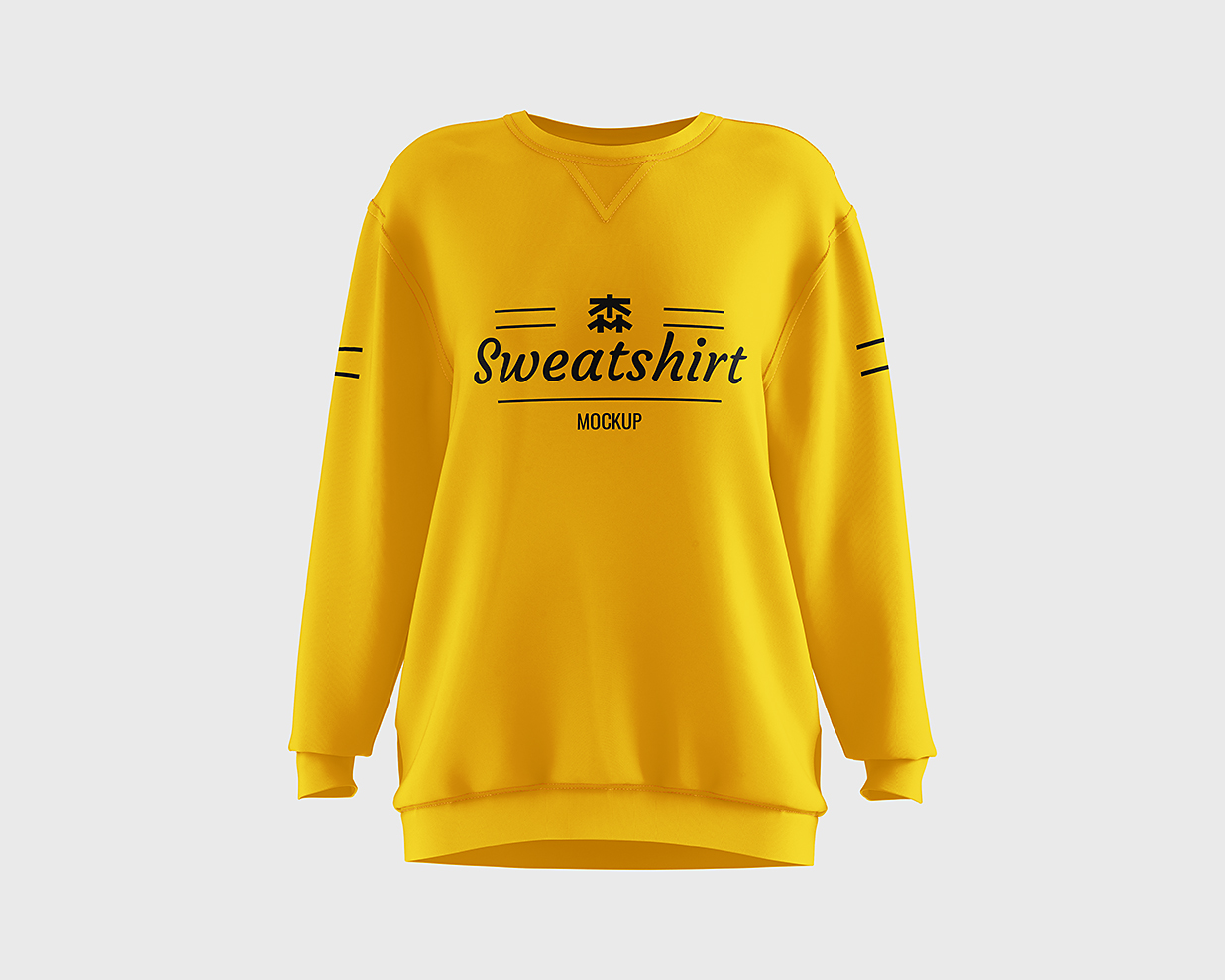 优雅的圆领卫衣样机mockup3组插图2 优雅的圆领卫衣样机mockup3组插图2