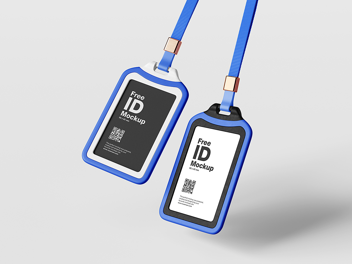 高质感竖版工牌工作证胸牌样机mockup4组插图2