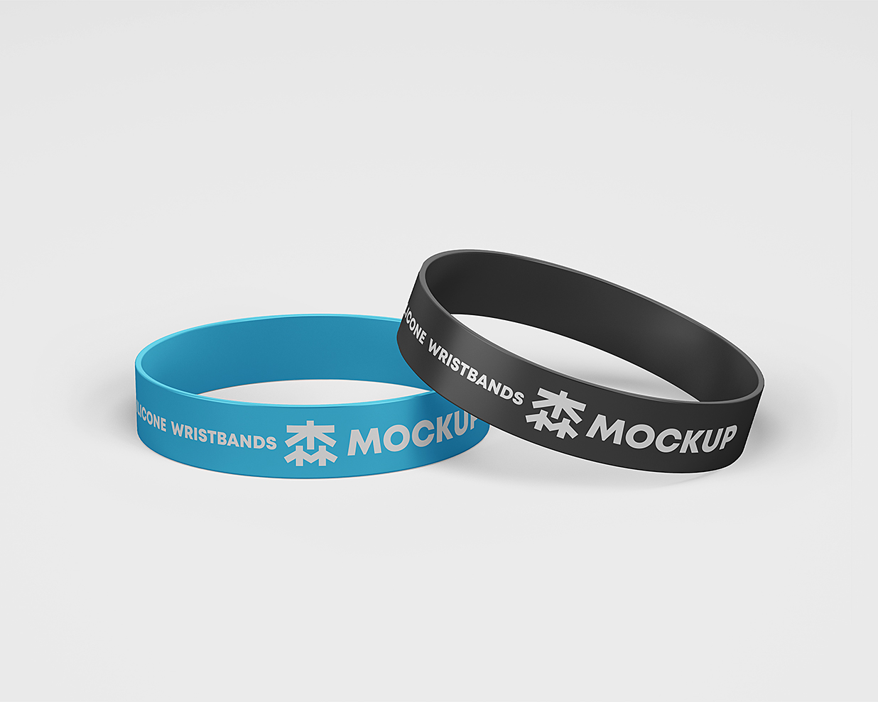 硅胶手环腕带样机mockup3组插图2