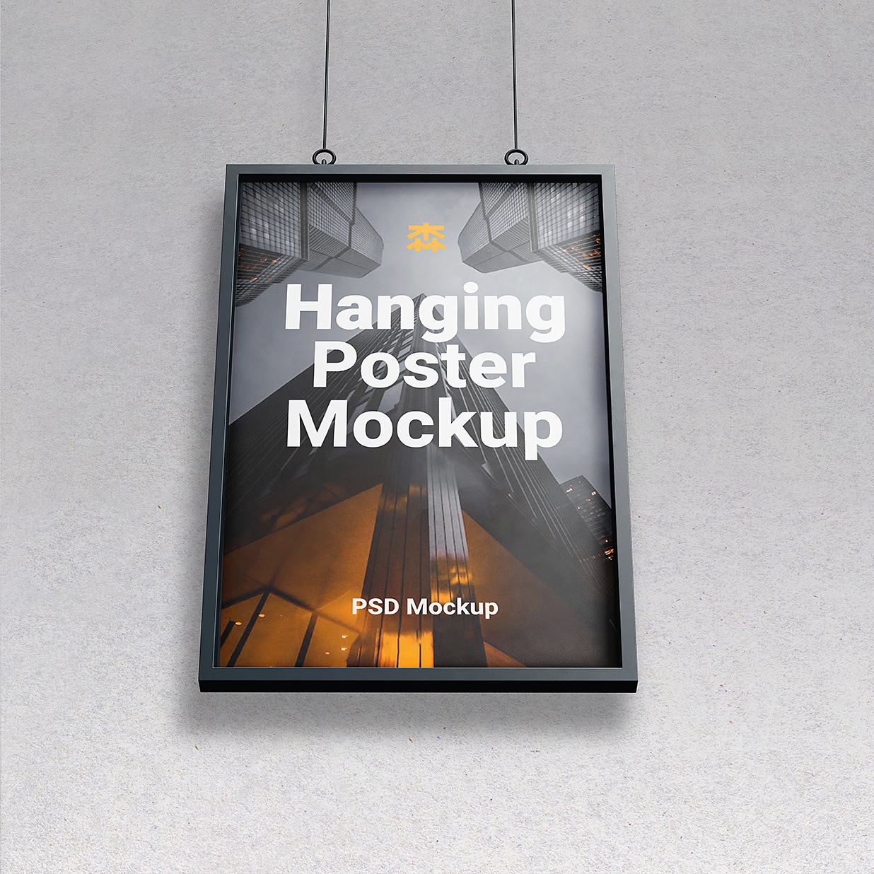 悬挂式带框架的海报样机mockup3组插图2 悬挂式带框架的海报样机mockup3组插图2
