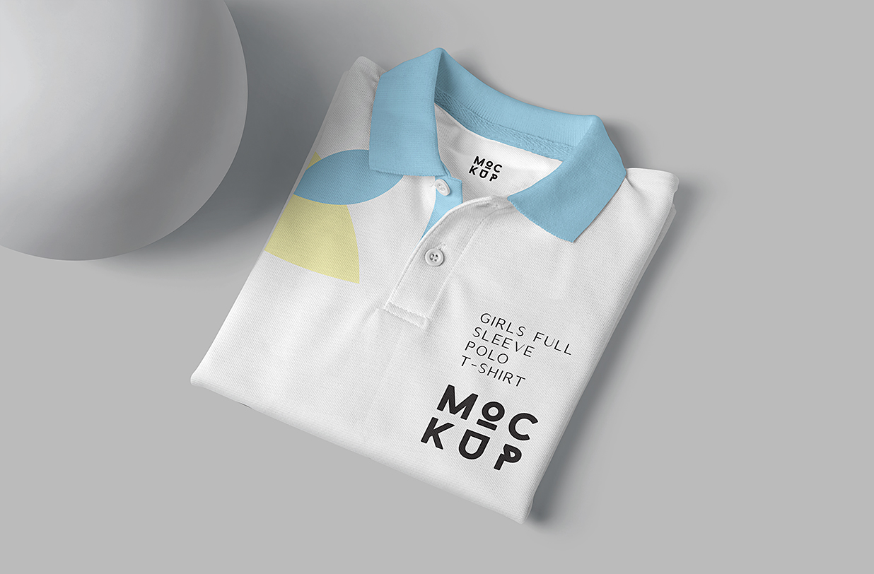 长袖马球衫polo衫服装样机mockup4组插图3 长袖马球衫polo衫服装样机mockup4组插图3
