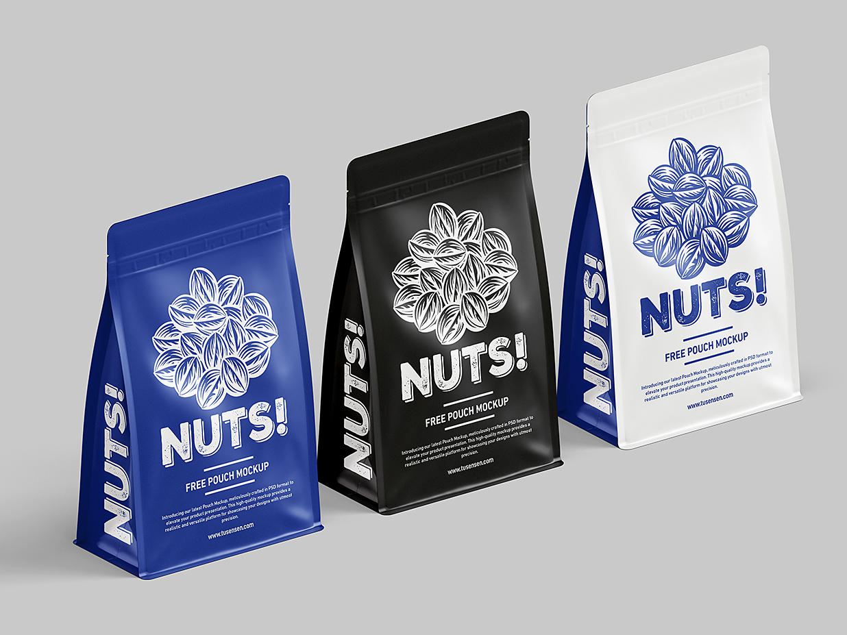 高质感自立袋自封袋咖啡袋食品包装袋样机mockup4组插图3 高质感自立袋自封袋咖啡袋食品包装袋样机mockup4组插图3
