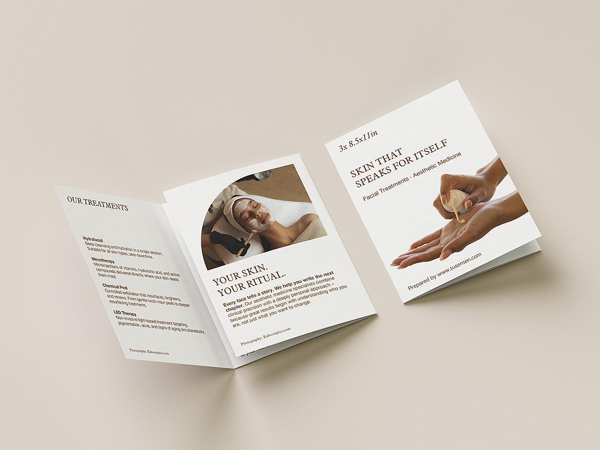 折页三折页样机mockup5组插图3