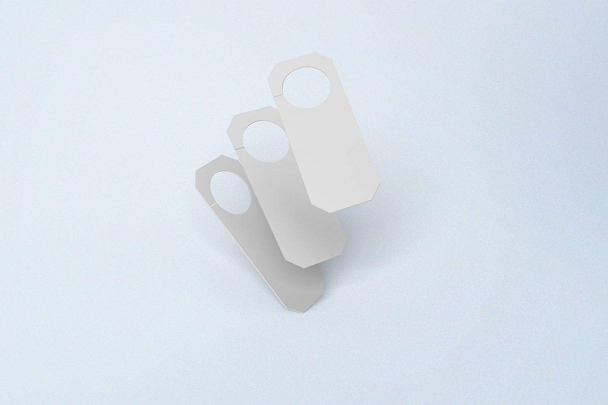酒店民宿门把手挂牌样机mockup6组插图9