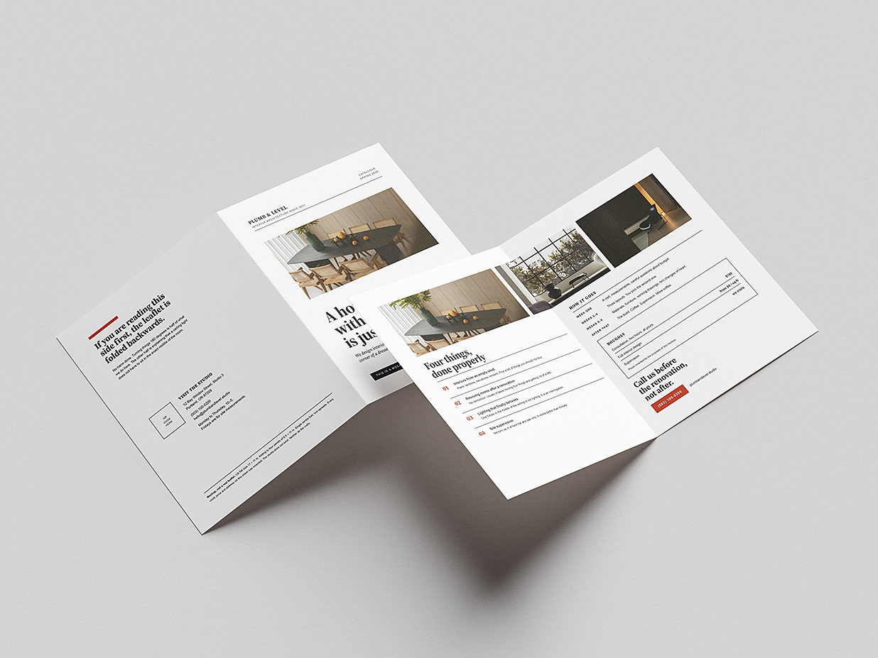 折页双折页样机mockup5组插图4 折页双折页样机mockup5组插图4