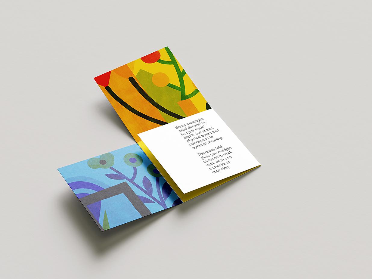 十字折叠折页传单样机mockup7组插图4