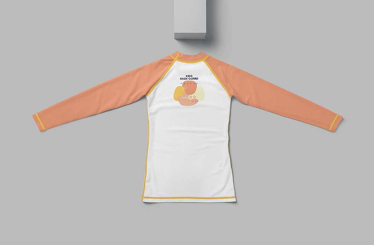 儿童长袖防晒衣泳衣样机mockup5组插图4